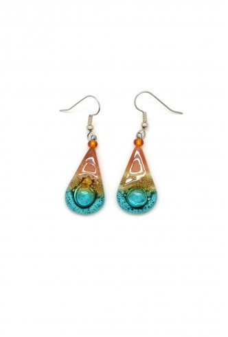 Glass Teardrop Earrings Glass Teardrop Earrings